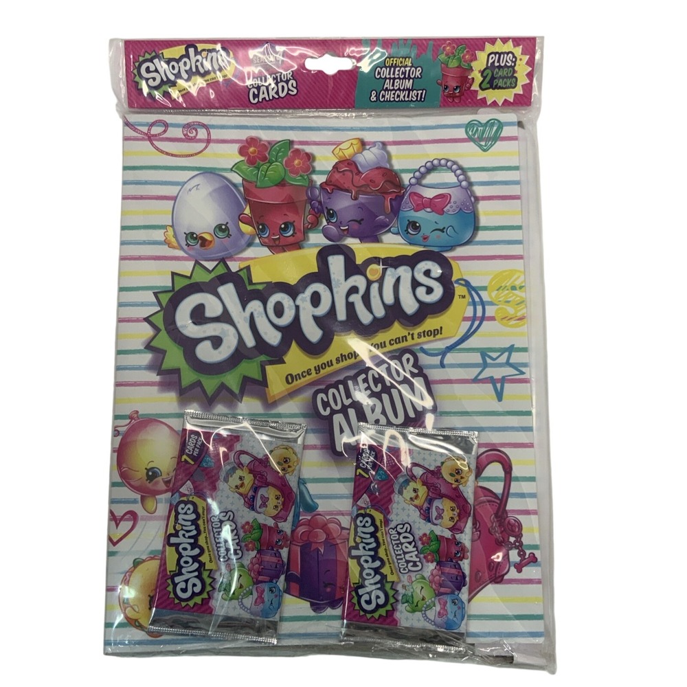Shopkins Season 4 Collector Album Two Card Packs Paper Multicolor 11x8in
